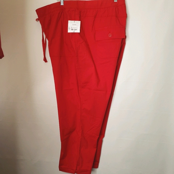 Liz Claiborne Pants Casual Red Elastic Waist Pull On Plus Size 22W NWT - Picture 7 of 12